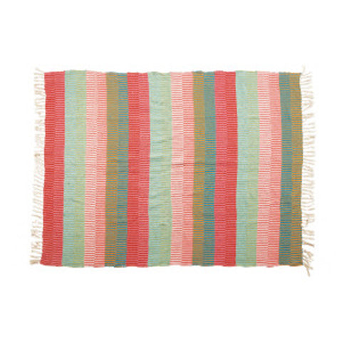 Multi- Colored Striped Throw