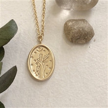 Load image into Gallery viewer, Floral Stamped Necklace
