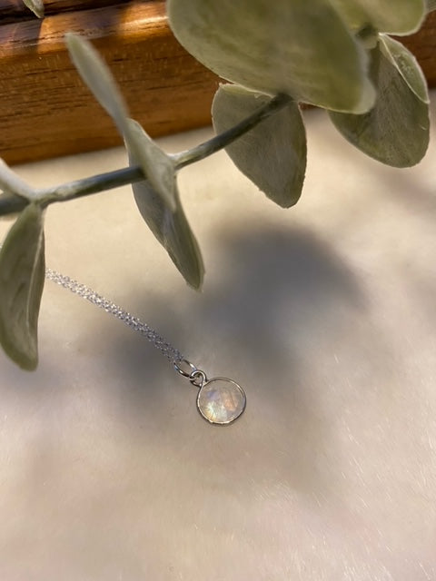 Round Moonstone Necklace