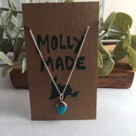 Silver Top Turquoise Necklace
