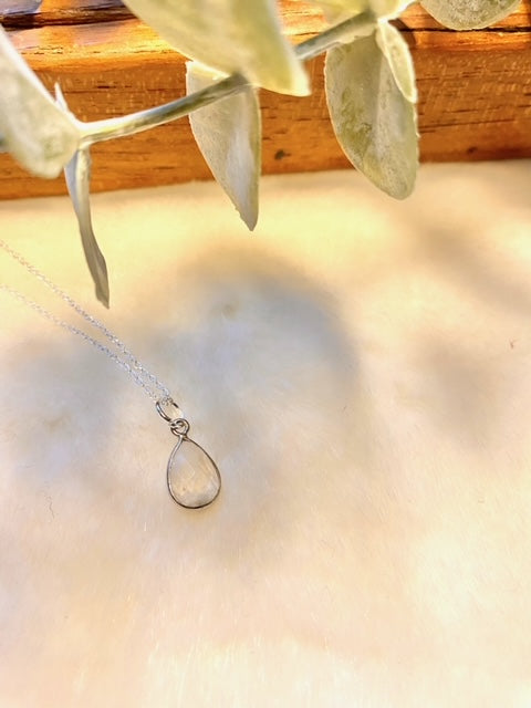 Moonstone Teardrop Necklace