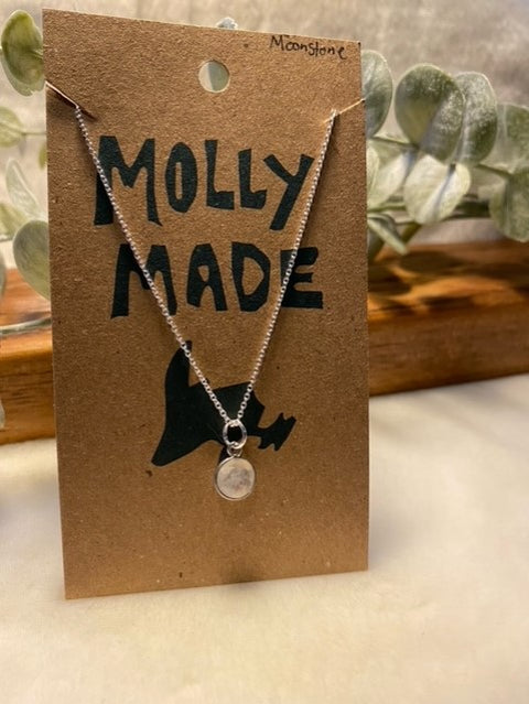 Round Moonstone Necklace