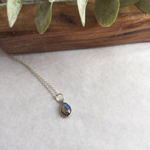 Load image into Gallery viewer, Small Teardrop Labradorite Necklace
