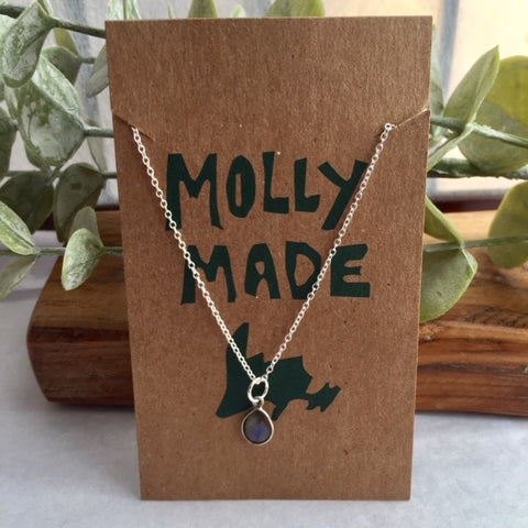 Small Teardrop Labradorite Necklace